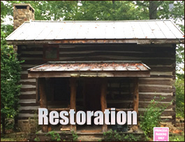 Historic Log Cabin Restoration  Black Mountain, North Carolina